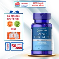Zinc supplement to reduce hormonal Acne Puritan's Pride Zinc For Acne 100 US tablets helps fade scar