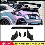 For FK7 FK8 hatchback Civic modified Mugen1:1  Ten generation Civic Rear Trunk Lid Spoiler body car 