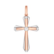 Lee Hwa Jewellery Classic 5 Points Diamond Cross Pendant
