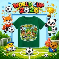 Brazil Brazil World Cup Brazil Brazil Brazil Short Sleeve Children's/ 2026 Cute Adorable Premium Coo