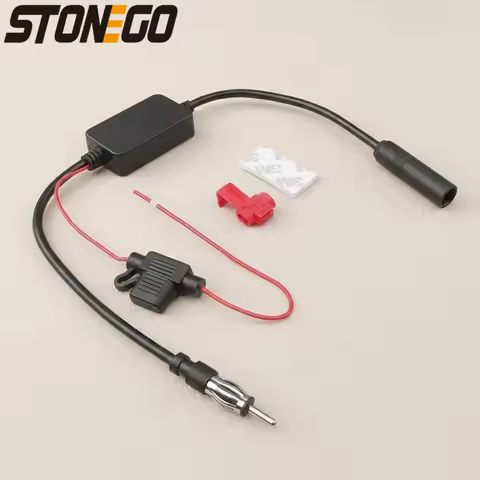 Universal Car Radio FM Antenna Signal Amplifier Booster 88-108MHz Marine Vehicle Compatible GPS Rece