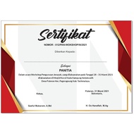 A4 Paper Size Award Certificate Custom Design - CingWangPrint