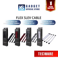 Tecware FLEX PSU Extension Sleeved Cables - White, Black/Grey, Black/White, Black/Red