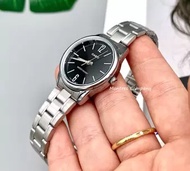 Montres Company 香港註冊公司(33年老店) 卡西歐 CASIO 不鏽鋼錶帶 條字 黑銀色 細錶徑 LTPV005 LTPV005D LTP-V005 LTP-V005D LTP-V00