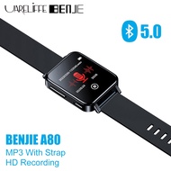 Uareliffe BENJIE A80 MP3 With Strap Bluetooth5.0 oise Reduction HD Recording Pen Touch Screen Wearab