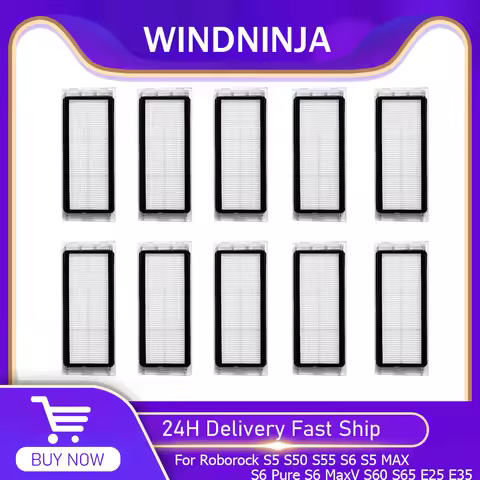 HEPA Filter for Xiaomi Roborock S5 S50 S55 S6 S5 MAX S6 Pure S6 MaxV S60 S65 E25 E35 Vacuum Cleaner 