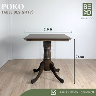 POKO Round Dining Table 2.5FT/3FT/3.5FT/4FT Round Table Meja Makan Bulat Meja Makan (BE WOOD)