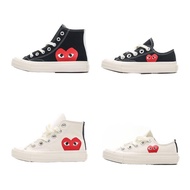 Converse CDG Play x Kasut Kanvas Kanak-kanak Beige Black