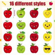 100 Pcs - Kawaii Apple Stickers Cute Expression Cute Apple Character Stickers
