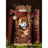 Rolife rolife rolife rolife falling wonderland bookend diy hut assembled handmade building block puz