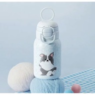Chagee China merchandise: Cute Pet Series Double-Lid Tumbler Blue/Pink
