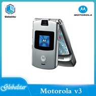 Legit Original Motorola RAZR V3 2G GSM พลิกโทรศัพท์พื้นฐานโทรศัพท์มือถือจัดส่งฟรี