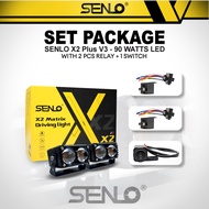 SET PACKAGE - SENLO X2+ MATRIX DRIVING LIGHT V3, A1 Switch and 2 PCS RELAY