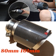 【จัดส่งฟรี】คาร์บอนไฟเบอร์เคลือบสแตนเลสสากล ท่อไอเสียรถยนต์เคล็ดลับ รถไอเสียท่อ ไอเสียเคล็ดลับสำหรับร