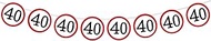 DazzJoy 40th Birthday Decoration Garland, Traffic Sign Garlands for 40th Birthday Decoration Banner,