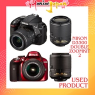 [ Used Camera from Japan ] [ DSLR Camera ] Nikon Digital SLR D3300 Double Zoom Kit 2