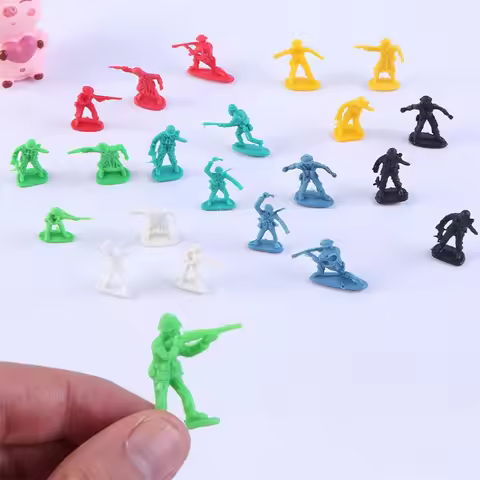30/60PCS Colorful Soldier Miniature Figures Highly Detailed Plastic Army Model Collectors Diorama Di