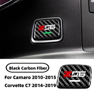 Car One-Touch Start Button Cover for Chevrolet Camaro Corvette C7 Real Carbon Fiber Hard Start-Stop