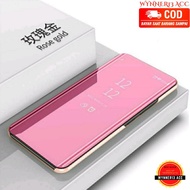 Case OPPO, F1S F5 F7 F9 F1 F11pro A16 A92 Casing FLIP COVER MIRROR CLEAR View Standing