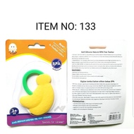 IQ BABY SMALL BANANA SHAPE SILICONE TEETHER / BABY BITE - IQ133