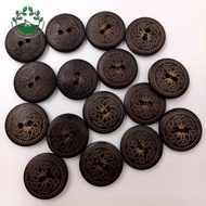 [Whcart] 50x Flowers Children's Buttons Wooden Buttons