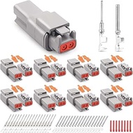 JRready ST6329-201 2Pin Deutsch Connector 8Sets Waterproof Deutsch DTM Connector with 20# Stamped Co