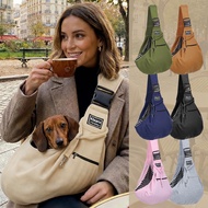 Adjustable Small Medium Dog Cat Pet Single-Shoulder Cross-Body Bag, Foldable Pet Carrier Backpack fo