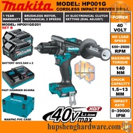 Makita HP001G Cordless Impact Driver Drill 40V Torque 140Nm Chuck Capacity 1.5~13mm HP001GZ HP001GD2