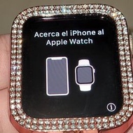 Apple watch SE  44mm白鑽水晶玫瑰金框