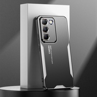 LANLIN For Vivo Y100 Vivo Y100i Vivo Y200 Phone Case Matte Aluminum Alloy+TPU+PC Shockproof Phone Ca