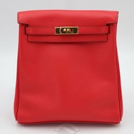 【飛天馬精品】HERMES 愛馬仕－後背包 Kelly Ado 20 Swift小牛皮 金扣 "A刻"