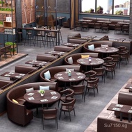Dessert Shop Sofa Booth Restaurant Bar Combination Industrial Style Coffee Shop Milk Tea Bar Vintage