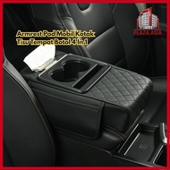 Premium Car Armrest Pad Storage Cover Bottle 1 In 4 Tissue Console Leather Tissue Box Holder BR265