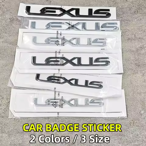 3D ABS Car Letter Emblem Rear Trunk Sticker Badge For Lexus F SPORT Hybrid ES CT GS IS UX GX LBX NX 