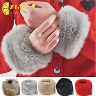 XIANS Faux Fur Wrist Cuffs Oversleeve Wrist for Wool Coat & Jackets Women's Fashion Arm Warmer
