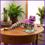 3D Printed Animals 3D Printed House Lizard Ornament Desk Toy Reptile Figures Fidget Toys for Girls B