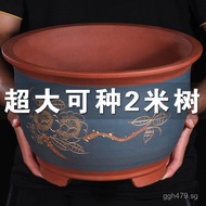 Large Diameter Potted Plant Tree Pot New Outdoor Planting Tree Flower Pot Osmanthus Tree Extra Large