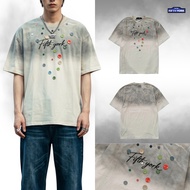 FifthYork Oversized T-shirt Premium Button Drop Fade – Grey-beige