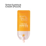 Beauty Vault Tinted Sunblock Pouch 50g with Freebies
