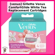 [venus] Gillette Venus ComfortGlide White Tea Replacement Cartridges (3-blade), 4 cartridges