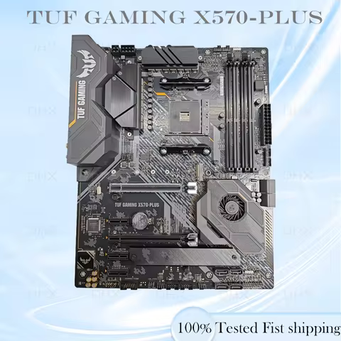 For ASUS TUF GAMING X570-PLUS Motherboard AMD AM4 Mainboard PCIe 4.0 M.2 HDMI ATX Supports 5600G 360