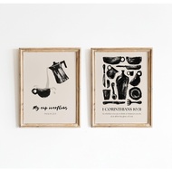 Christian Kitchen Canvas Wall Art, My Cup Overflows Psalm 23:5 & 1 Corinthians 10:31 Bible Verse Pri