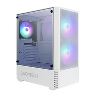 เคสคอมพิวเตอร์ Case Montech X2 MESH แถม ฟรีพัด 3ตัว (3 x FAN) Rainbow RGB ATX mATX itx Tempered Glas