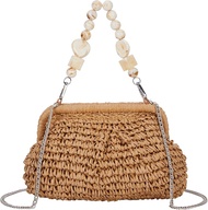 Straw Purses and Handbags,Clutch Purses for Women Casual,Small Purse,Summer Purse Crossbody for Beac