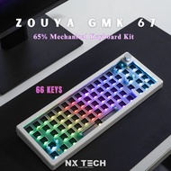 Zuoya GMK67 Keyboard Kit, Hot Swappable, RGB, Tri-Mode, Knob, PC Plate Poron Gasket