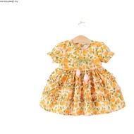 Baby Girl Flower Dress Summer New Countryside Style Children'S Clothing (9 Months -4 Years Old)