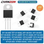 10Pcs TO-220 Bta16 Bt136 Bta16-600B Bt139 Bt137 Bt151 Bta12 Bt138 Bta24 Btb16 Bt152 Bta20 Bta08 Bta1