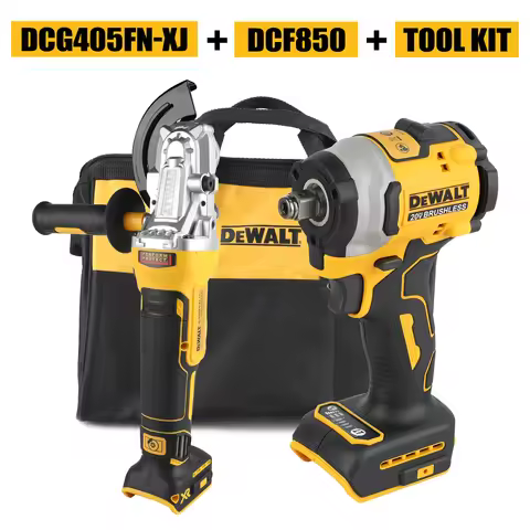 DEWALT 2-Tool Combo DCF850 20V Impact Wrench & DCG405FN Angle Grinder Polishing Machine for Auto Rep