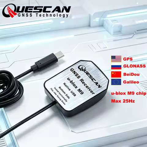 QUESCAN UBX M9 Type-C USB GPS Antenna Receiver for Android Geely USB GPS GLONASS Galileo BeiDou Rece