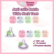 Puting susu pigeon baby botol wide neck teat lembut silicone BPA free